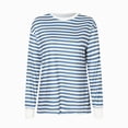 thumbnail image 6 of Towmus Womens Oversized Striped Sweatshirt Crewneck Long Sleeve Color Block Pullover Top Casual Y2K Fall Clothes Workout Shirt, 6 of 6
