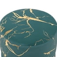 thumbnail image 6 of Duhome Round Ottoman Footstools Velvet Vanity Stool Furry Makeup Stool for Bedroom Living Room Decorative Padded Small Bench, Atrovirens and Gold, 6 of 8