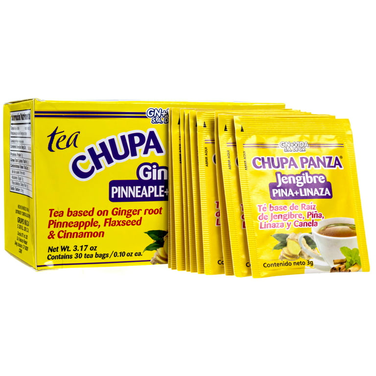 GN+VIDA 30 Bags Original Chupa Panza Ginger Cinnamon Pineapple Tea