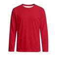 thumbnail image 6 of Hearthz Raglan Long Sleeve Men T Shirts Fall Solid Color Crewneck Mens Baseball Shirt, 6 of 6