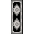 thumbnail image 5 of Glamour Thick Plush Oriental Area Rug Traditional Carpet Floral Medallion Design-206 (5'3"x5'3" Round,Grey), 5 of 18