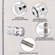 thumbnail image 5 of Sliding shower door handles stainless steel compatible glass shower 2pcs, 5 of 5