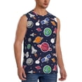 thumbnail image 2 of Kdxio Rocket Satellite for Men's Muscle T-shirt,Sleeveless for Workout Running Athletic Gym Lounge Casual, 2 of 7