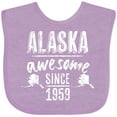 thumbnail image 3 of Inktastic Alaska Awesome Since 1959 Boys or Girls Baby Bib, 3 of 4