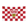 thumbnail image 2 of Bandera del VfB Stuttgart de 3 x 5 pulgadas, poliéster, estampado, para decoración de carreras deportivas 1, 2 of 4