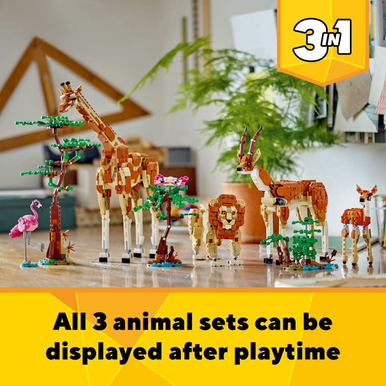 Free Shipping! LEGO Wild Safari Animals 3 in 1 Building Set for