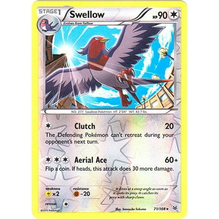 Pokemon Swellow 71108 Xy Roaring Skies Reverse Holo