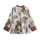 thumbnail image 4 of HH TRAF Blusa tipo kimono ajustada de manga larga con cuello en V y estampado elegante para mujer con diseño de cinturón asimétrico informal a la moda para mujer, 4 of 5