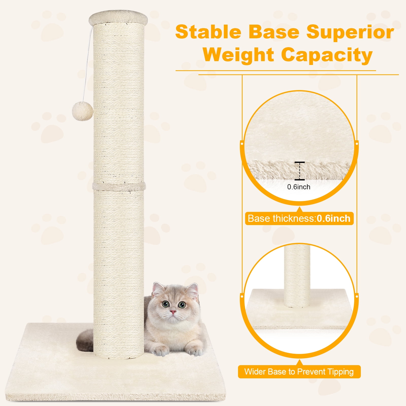 cat scratching post 34 inch mid