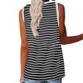thumbnail image 3 of GigrtiJin Striped Tank Top for Women V Neck Sleeveless Tees Shirts Oversized Loose Vest Casual Trendy Going out Camisole, 3 of 7