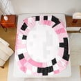 thumbnail image 5 of Homewish Cartoon Pixelate Miner Twin Sheet Sets, Pink Square Abstract Twin Fitted Sheet, Teens Kids Boys Girls Flat Sheet, Luxury Bedroom Decor, 3pcs, 5 of 7