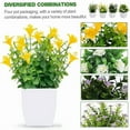 thumbnail image 3 of 4 Pack Small Fake Potted Plants Mini Artificial Faux Plants with Flowers Artificial Greenery in Pot for Home Office Tabletop, Bathroom & Living Room Decoration, 3 of 11