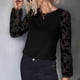 thumbnail image 5 of Waffle Knit Tops, Long Sleeve Pullover Soft Fashion Lightweight Colorfast Comfortable Skin Friendly Plain Color Wrinkle Resistant For Women ANGGREK Otros, 5 of 7