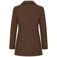 thumbnail image 6 of Afelkas Women Winter Peacoat Single Breasted Notched Lapel Tailored Fit and Flare Wool Blend Coat with Pockets, 6 of 7