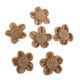 thumbnail image 2 of Rosas rústicas de arpillera color beige para decoración navideña, bodas y hogar, 2 of 8