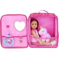 thumbnail image 5 of K.T.Fancy 7 PCS American 18 inch Dolls Bag Carrier Set and Accessories Including 18 Inch Doll Clothes, Shoes, Sunglasses, Doll Backpack and Toy Unicorn, 5 of 7