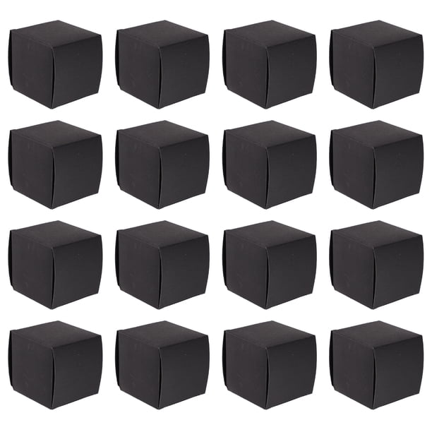 20 cajas de dulces para regalo de boda, bolsas para empacar dulces, contenedores de chocolate y dulces negros