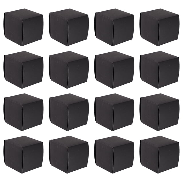 20 cajas de dulces para regalo de boda, bolsas para empacar dulces, contenedores de chocolate y dulces negros