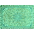 thumbnail image 1 of Ahgly Company Machine Washable Indoor Rectangle Abstract Turquoise Blue Modern Area Rugs, 7' x 10', 1 of 4
