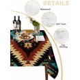 thumbnail image 2 of Boho Orange Teal Table Cloth, Southwestern Abstract Geometric Ethnic Waterproof Tablecloth for Rectangle Tables, Reusable Washable Fabric Table Cover for Restaurant Kitchen Dining Tables 60"x102", 2 of 6