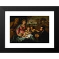 thumbnail image 2 of Circle of Titian 24x18 Black Modern Framed Museum Art Print Titled - The Holy Family with Saint John the Baptist and a Donor, 2 of 5