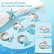 thumbnail image 4 of Juego de 6 servilleteros con forma de estrella de mar, blancos y azules. 6 estilos diferentes., 4 of 6
