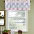 thumbnail image 4 of Colorful Stripe Valances for Windows, Decorative Rod Pocket Window Valance Curtains, Modern Pink Purple Blue Vertical Striped Short Curtain Drapes for Kitchen/Living Room, 2 Panels, 42" W x 12" L, 4 of 8