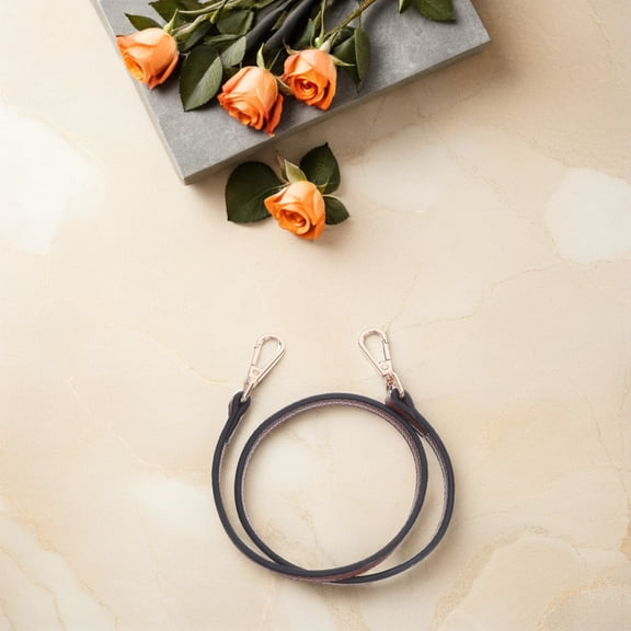 LOLIPPYY Brown PU Purse Strap with Metal Buckle for Handbags and Crossbody Bags