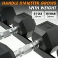 thumbnail image 5 of Mikolo Rubber Hex Dumbbell Set with Racks, Options in 550lbs, Strength Training Weight Set Home Gym, 5 of 14