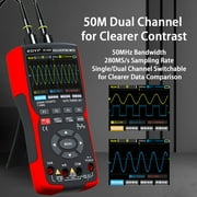 3 in 1 Handheld Oscilloscope Automotive Dual Channel 50MHz with Digital Multimeter and Signal Generator