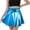 Blue, variant on Women's Mini Short Skirt Holographic Metallic Skirts Bodycon Short Mini Skirt High Wasit A-Line Zipper Short Skirt Summer Clubwear Sparkly Skirt White L