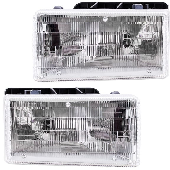 EPIC LIGHTING OE Style Halogen Headlights Assembly Replacement for DODGE 91-96 DAKOTA [ CH2502105 CH2503105 55054715 55054714 ] Pair