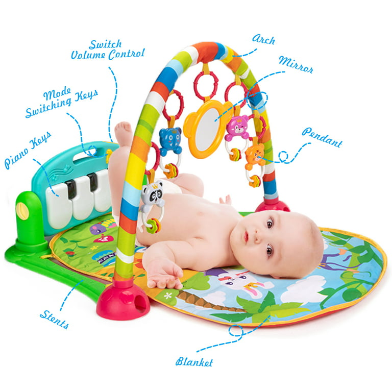 UNIH Baby Gym Play Mats, Kick and Play Piano Gym Activity Center