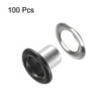 thumbnail image 3 of Unique Bargains 100 Pcs Œillets 1/6 Pouce (4mm) Trou d'Identification Métal Auto-Adhésif avec Rondelles pour Cuir Noir Mat, 3 of 7