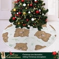thumbnail image 6 of FMSHPON Groundhogs Flowers Leaves Xmas Christmas Tree Skirt Stand Mat for Holiday Party Decoration Indoor Outdoor 36 inches, 6 of 6