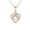 Yellow Gold, variant on Jenna 18k Yellow Gold Plated Mom Heart Necklace with Simulated Diamonds for Women