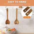 thumbnail image 5 of Ikoopy 2 Pcs Wood Heart Shape Spoon Multipurpose Wood Spoon Set with Long Handle and Hanging Holes Practical Kitchen Accessories for Cooking Mixing Stirring, 5 of 10