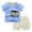 Light blue, variant on Toddler Baby Boy Summer Outfit Short Sleeve Letter Print T Shirt Top and Casual Shorts Set Cute Infant Newborn Clothes Green 18-24 Months