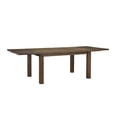 thumbnail image 5 of Benzara Rectangular Poplar Wood Dining Table with Extendable Leaf, Dark Oak Brown, 5 of 5
