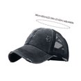 thumbnail image 2 of FLhrweasw Sombrero Cruzado Con Visera Protección Solar Borde Rasgado para (negro), 2 of 9