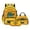 Yellow and Green - Crocodile School Bus, variant on DISNIMO Truck Print Kids Backpack Set for Boys Girls, 3 Pcs School Bag Set with Lunch Bag & Pencil Case, Elementary Middle School Backpack