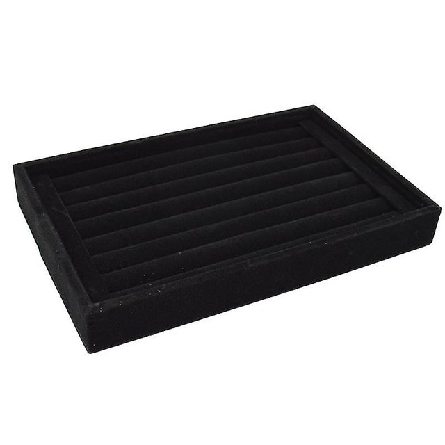 Bandeja para Pendientes YONGSHENG Organizador de Almacenamiento Soporte de Exhibición de Anillos de Terciopelo Negro 1 Unidad