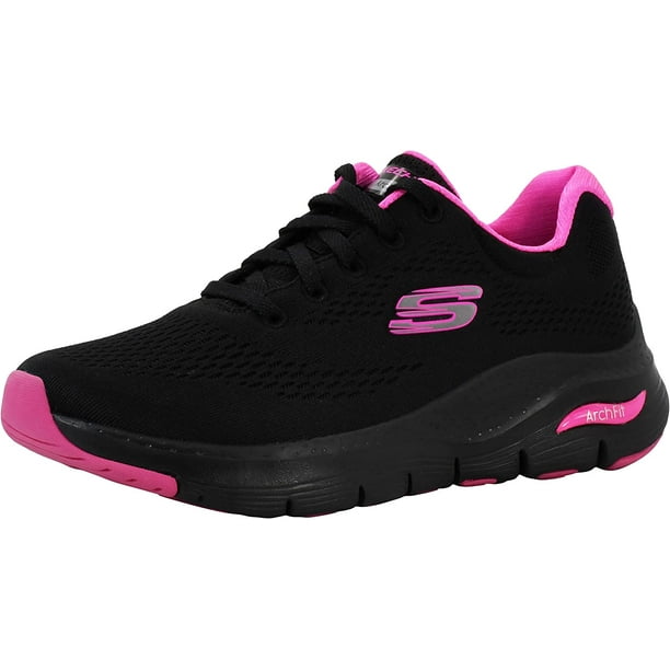 Paleto Plisado Leopardo Skechers Women's Arch FIT-Sunny Slip-on Shoe Style Outlook Black/Hot Pink  Sneaker 6.5 m US - Walmart.com