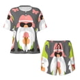 thumbnail image 4 of Lsque Summer Gnome 1 Women's Short-Sleeved Pajama Set - 2 Piece Soft and Lightweight Sleepwear Set-XX-Large, 4 of 9