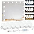 thumbnail image 6 of Makeup Mirror Light Kit with 14 Bulbs - 3 Color Temperatures & 5 Dimming Levels - USB Powered Adjustable Cord for Professional Vanity Travel - Hollywood Style Mirror Lights, 6 of 7