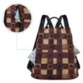 thumbnail image 5 of FORMRS Women's Travel Backpack Purse Anti-Theft Hidden Pockets Casual Shoulder Bag, Star Spangled Squares, 5 of 7