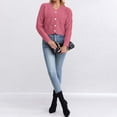 thumbnail image 2 of Cardigan Tricoté pour Femmes à Manches Longues Veste Chandail Automne Hiver Mode Vêtement Extérieur Confortable Décontracté Élégant, 2 of 6