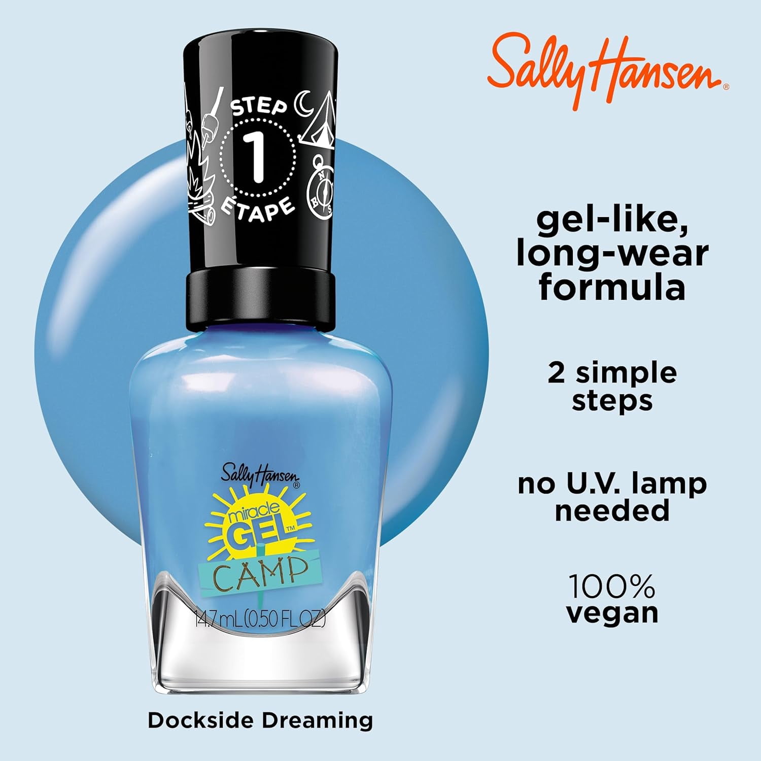 Sally Hansen Miracle Gel™, Summer Camp Summer Nights, Long Lasting