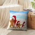 thumbnail image 4 of LALILO Throw Pillow Covers Starfish Red Santa Sandy Beach And Cushion Cover 18" x 18", 2 Pack, 4 of 6