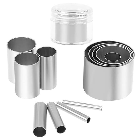 12Pcs Stainless Steel Round Clay Cutter 3mm-32mm Cookie Fondant Cutter Baking Tool Clay Pottery Handmade Craft Baking